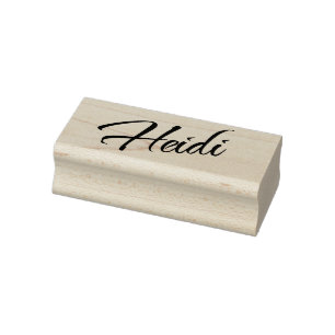 Heidi naam cursief decoratief script lettertype 	rubberstempel