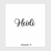 Heidi Name - Handgeschreven kalligrafie Sticker (Vel)