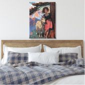 Heidi op een bergtop van Jessie Willcox Smith Canvas Afdruk (Insitu (Slaapkamer))