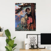 Heidi op een bergtop van Jessie Willcox Smith Poster (Thuiskantoor)