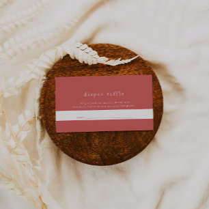 HEIDI Rode Zomer Eenvoudige Baby shower Luier Raff Informatiekaartje
