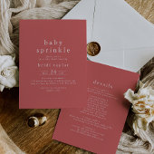 HEIDI Zomer Rood Modern Boho Eenvoudige Baby Sprin Kaart