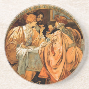  Heidsieck & Co monopole Reims Wijnlabel Zandsteen Onderzetter