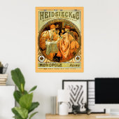 Heidsieck en Co.  Mucha Champagne Poster (Thuiskantoor)