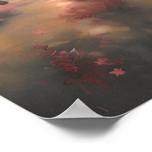 Heierlandschap bloemen -  kunst poster (Hoek)