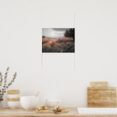 Heierlandschap bloemen -  kunst poster (Keuken)