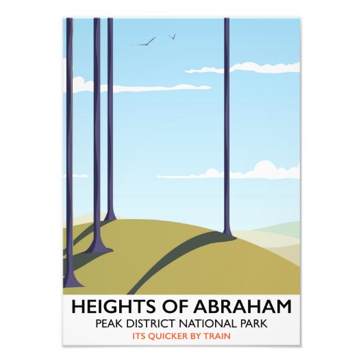 Heights of Abraham Peak District Rail poster (Voorkant)