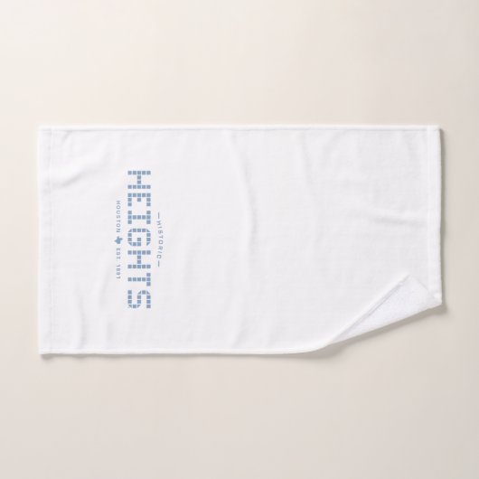 Heights Tile, Blue Tile, Houston Heights (Serviette à main)