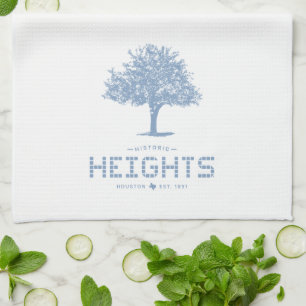 Heights Tile & Tree, Blauwe tegel, Houston Heights Theedoek
