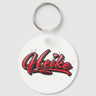 Heike red Heart Graffiti Schlüsselanhänger Sleutelhanger