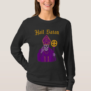Heil Satan Satanistische Vintage Horror Kerk Duive T-shirt