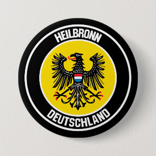 Heilbronn Round Emblem Ronde Button 7,6 Cm