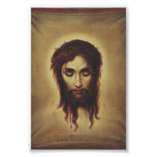 Heilig Aanschijn van Jezus Christus Foto Afdruk