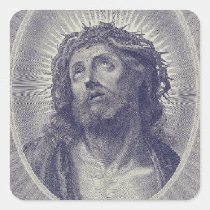 Heilig Aanschijn van Jezus Vierkante Sticker