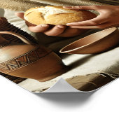 Heilig brood: Jezus’ liefdevolle gebaar Poster (Hoek)