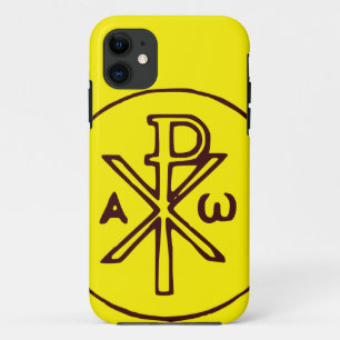 Heilig Chi-Rho Christogram Kunstwerk iPhone 11 Hoesje