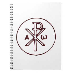 Heilig Chi-Rho Christogram Kunstwerk Notitieboek