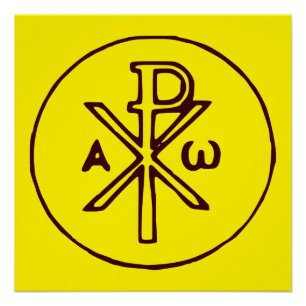 Heilig Chi-Rho Christogram Kunstwerk Perfect Poster