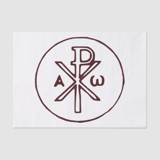 Heilig Chi-Rho Christogram Kunstwerk Tissuepapier (Voorkant)