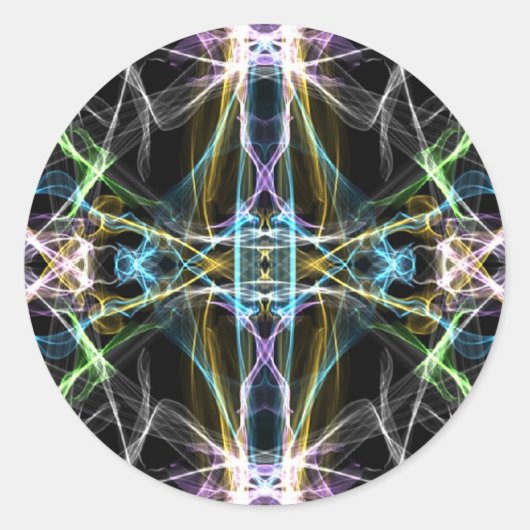 Heilig_Geo_Fractal_2 Ronde Sticker (Voorkant)