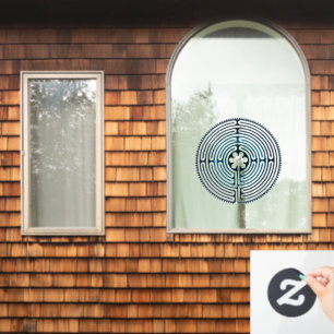 Heilig Geometriesymbool - Chartres Labyrint 1 Raamsticker