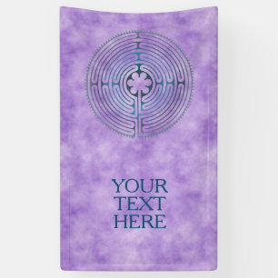 Heilig Geometriesymbool - Chartres Labyrint 1 Spandoek