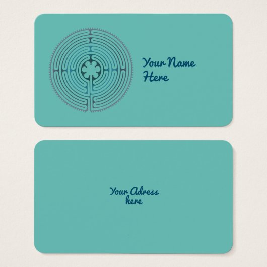 Heilig Geometriesymbool - Chartres Labyrint 1 Visitekaartje (Voorkant /achterkant)