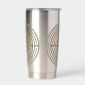 Heilig Geometriesymbool - Chartres Labyrint 4 Geïsoleerde Drinkbeker (Links)