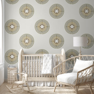 Heilig Geometriesymbool - Chartres Labyrint 4a Behang