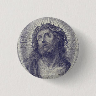 Heilig gezicht van Jezus Ronde Button 3,2 Cm