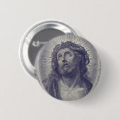 Heilig gezicht van Jezus Ronde Button 5,7 Cm (Voorkant /achterkant)