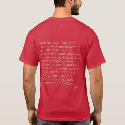 Heilig gezicht van Jezus T Shirt (Achterkant)