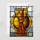 Heilig Graal Glas in lood - Schroefheid Briefkaart (Voorkant / Achterkant)