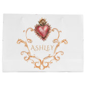 Heilig Hart Barok Gepersonaliseerd Groot Cadeauzakje (Achterkant)