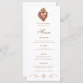 Heilig Hart Barok Monogram Diner Menu (Voorkant / Achterkant)