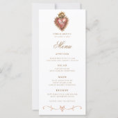 Heilig Hart Barok Monogram Diner Menu (Voorkant)