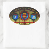 Heilig Hart (J&M) Glas in lood Sticker (Tas)