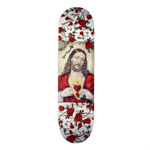 Heilig Hart Jesus Skateboard JOUW NAAM