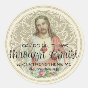 Heilig Hart Jezus  Katholiek Ronde Sticker