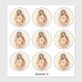 Heilig Hart Jezus Religieuze Goddelijke Barmhartig Sticker (Vel)