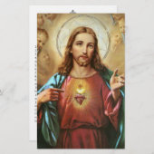 Heilig hart Jezus Religieuze Traditionele Katholie (Voorkant / Achterkant)