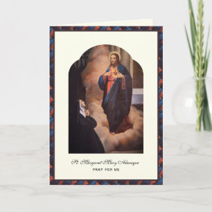 Heilig Hart Jezus St. Margaret Maria Religieus  Kaart