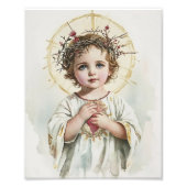 Heilig Hart Kind Jezus Religieus Foto Afdruk (Voorkant)