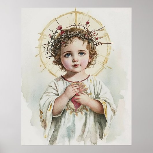 Heilig Hart Kind Jezus  Religieus Poster (Voorkant)
