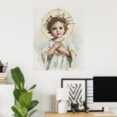 Heilig Hart Kind Jezus  Religieus Poster (Thuiskantoor)