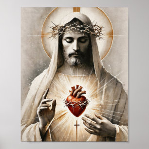 Heilig hart van Christus Poster