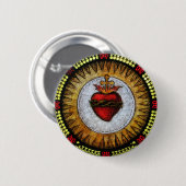 Heilig hart van Jezus Badge Ronde Button 5,7 Cm (Voorkant /achterkant)