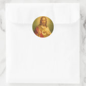 Heilig hart van Jezus Blessing Ronde Sticker (Tas)