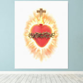 Heilig hart van Jezus Canvas Afdruk (Insitu (Houten vloer))