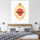 Heilig hart van Jezus Canvas Afdruk (Insitu (Slaapkamer))